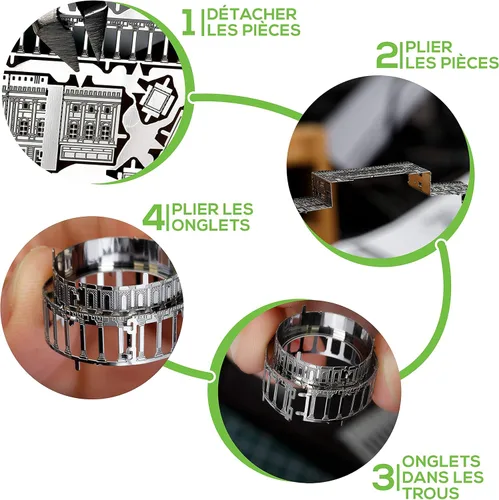 Vista 4 de Metal Earth Serie Premium US Capitol 3D Kit de modelo de metal Fascinaciones