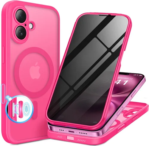 Vista 68 de BERFY Funda para iPhone 12 Pro Max, compatible con MagSafe, protector de pantalla de privacidad integrado y protección de cámara, antiespía