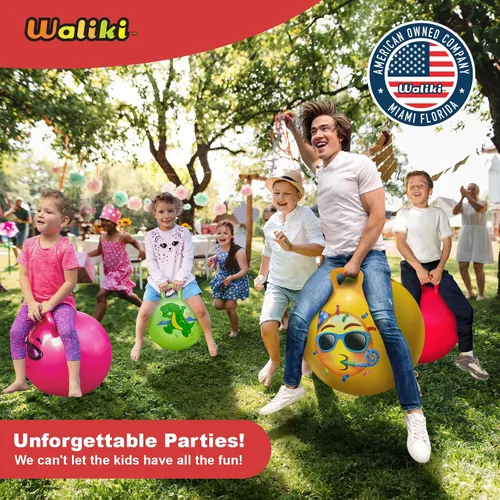 Vista 5 de WALIKI Bola de tolva de dinosaurio para niños de 3 a 6 años T-Rex Hop Ball Hippity Hop Sit & Bounce Toy con bomba Dinosaurio de salto