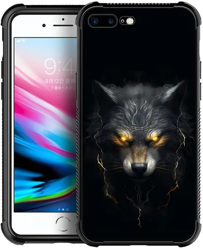 Vista 36 de DJSOK Funda compatible con iPhone 7/8/SE2, funda de ciervo de oro negro para iPhone 7, para niños y niñas, a prueba de golpes, resistente a