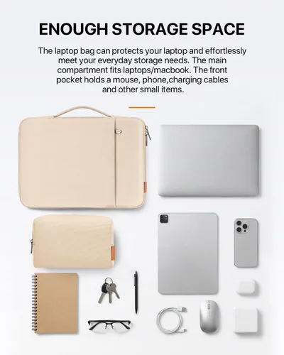 Vista 6 de DOMISO Bolsa para laptop de 13 pulgadas, funda impermeable para laptop, funda de PC, portátil para MacBook Air 13 M4, M3, M2 (2025), MacBook Pro M2