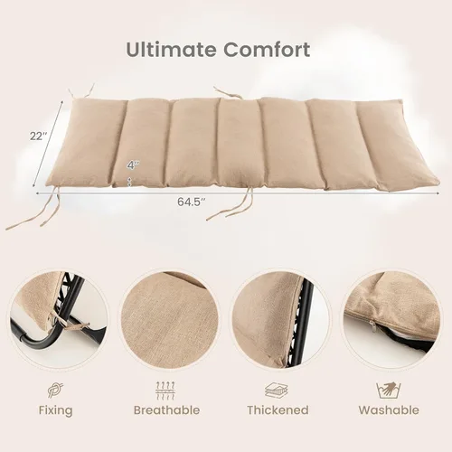 Vista 3 de Giantex Silla Zero Gravity con cojines de patio, silla reclinable plegable ajustable con almohada y soporte para tazas, sillón reclinable de césped