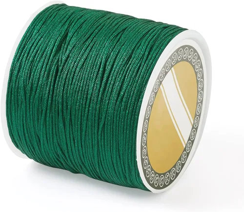 Vista 18 de Cheriswelry 8 rollos de 49 yardas/rollo de 0.031 in de hilo de nailon para macramé, cordón de nudo chino para pulsera tejida personalizada