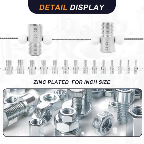 Vista 4 de Comprobador de roscas de tuercas y pernos, 26 calibres macho/hembra, 14 pulgadas y 12 métricas para comprobar rápidamente tuercas y pernos