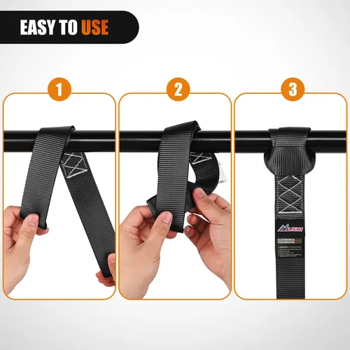Vista 5 de Nilight Soft Loop - Correas de amarre de motocicleta de 1.7 x 17 pulgadas, resistentes, 12,000 libras, resistencia máxima a la rotura para asegurar