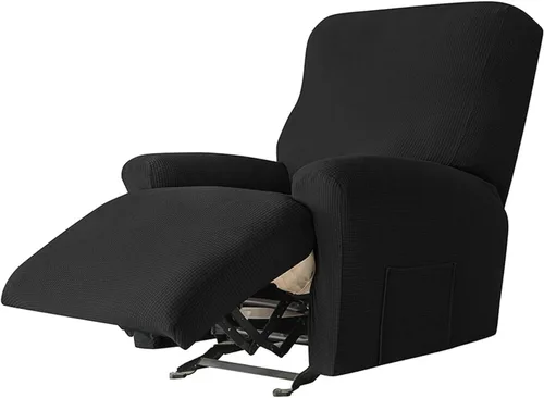 Vista 25 de LazyBoy - Funda para silla reclinable jacquard, fundas elásticas de terciopelo de color liso para sillas reclinables, 4 piezas, protector de muebles