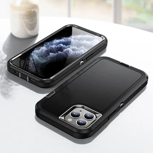 Vista 7 de Funda para iPhone 11 Pro Max para hombre, híbrida a prueba de caídas resistente, resistente, a prueba de golpes, ajuste delgado, funda protectora