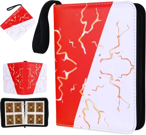 Vista 8 de Álbumes para cartas coleccionables, fundas protectoras para cartas coleccionables, carpeta para tarjetas de 18 bolsillos, estuche para cartas de 900