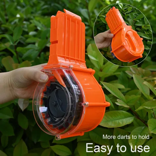 Vista 4 de Tambor de dardos, 25 dardos, accesorio para lanzadores Nerf N-Strike Elite