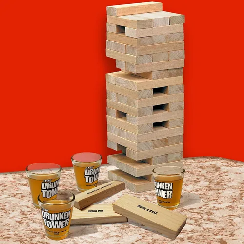 Vista 2 de ICUP iPartyHard, Drunken Tower el juego para beber de adultos donde se agarra una pieza