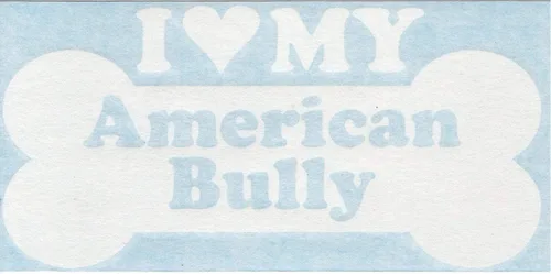 Vista 2 de I Heart Love My American Bully - Dog Bone Pure Breed Cars Trucks Ciclomotor, casco duro, tabla de surf, monopatín, automóvil, manualidades