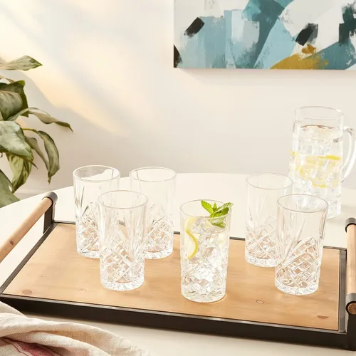Vista 2 de Godinger Dublín - Juego de 12 vasos de alta copa de cristal