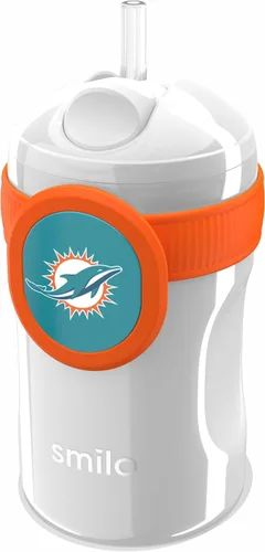 Vista 33 de Smilo Vaso con popote de Arizona Cardinals con licencia oficial de la NFL, para bebés y niños pequeños, con popote de silicona ponderado y capacidad