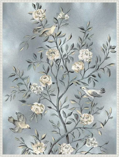 Vista 12 de Amanti Art Lienzo enmarcado para pared, 24 x 18 pulgadas, chinoiserie en plata III por Renee Campbell, lienzo enmarcado para pared, obras de arte