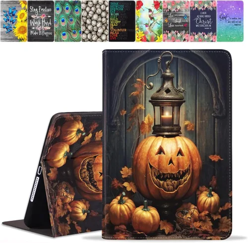 Vista 30 de Funda para Samsung Galaxy Tab A8 de 10.5 pulgadas (SM-X200/X205/X207), funda de piel sintética premium con función de encendido automático