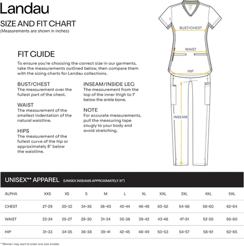 Vista 6 de Landau Women's Essentials Unisex Relaxed Fit 1-Pocket V-Neck Scrub Top 7502