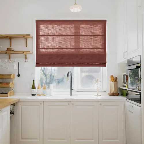 Vista 36 de TWOPAGES Liz - Persianas romanas sin taladro, sin cordón, con textura de lino para ventanas, persianas romanas personalizadas que oscurecen