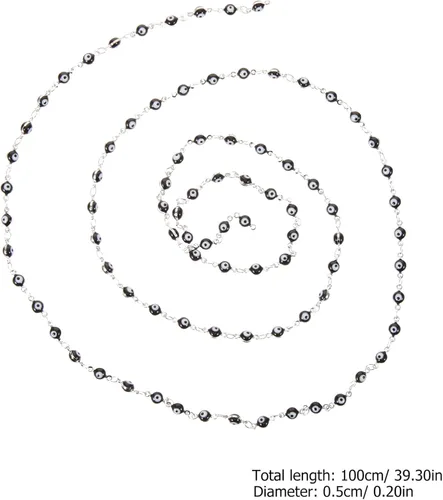 Vista 2 de EXCEART 1 rollo de collar contra el mal de ojo, cadena para hacer joyas, cadenas de collar a granel para collares, manualidades
