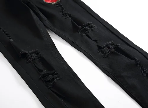 Vista 6 de Pantalones para hombres entalle ajustado rasgados