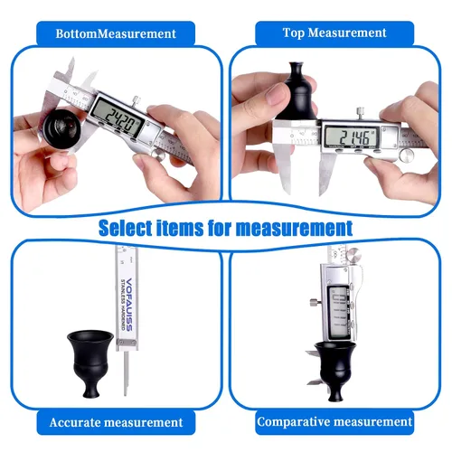 Vista 4 de Herramienta de medición de calibre digital, herramienta de medición de calibre con acero inoxidable, calibre vernier digital de micrometro con dial