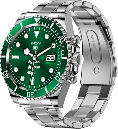 Vista 10 de findtime Reloj inteligente para teléfonos Android, contestar hacer llamadas, recordatorio de SMS, reloj inteligente compatible con iPhone
