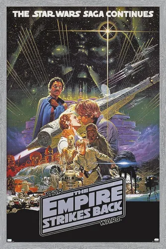 Vista 16 de Trends International Star Wars: The Empire Strikes Back - Póster de pared de una hoja, 14.725 x 22.375 pulgadas, versión enmarcada de madera