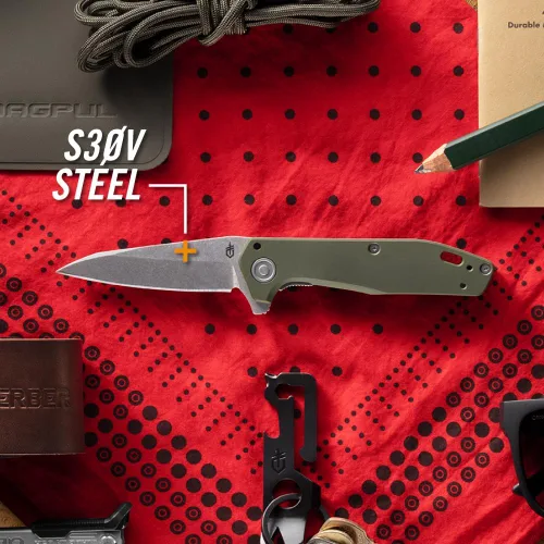 Vista 8 de Gerber Gear Fastball - Cuchillo plegable delgado y ligero con liberación de bloqueo, cuchillo de bolsillo con clip de 3 posiciones, equipo EDC, 3
