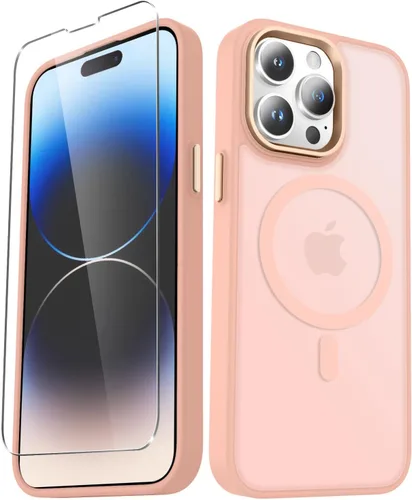 Vista 14 de YENAPOON Funda magnética mate para iPhone 11 con 1 protector de pantalla, compatible con Magsafe, translúcida esmerilada, delgada, a prueba