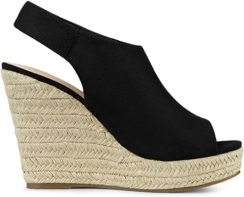 Vista 3 de Allegra K Sandalias de cuña con plataforma para mujer