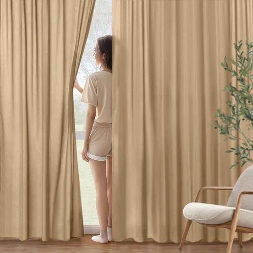 Vista 29 de MIULEE Burnt Orange Fall Semi Sheer Privacy Curtains 2 Panels 52W x 96L Naranja quemado