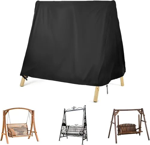 Vista 8 de Kasla Outdoor Swing Cover, Waterproof and Heavy-Duty Cover for Patio A Frame Swing Set & Porch Glider Hammock & Porch Swing Stand