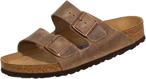 Vista 74 de Birkenstock Sandalias unisex Arizona con plantilla suave para adultos Negro (black Oiled Leather)