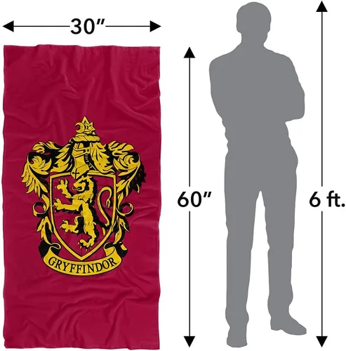 Vista 6 de LOGOVISION Harry Potter Gryffindor Crest - Toalla de playa con licencia oficial de 30 x 60 pulgadas