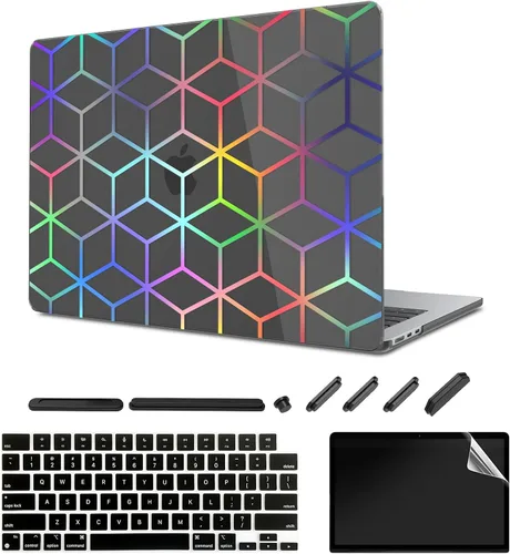 Vista 18 de Funda para MacBook Air de 15.3 pulgadas (modelo de lanzamiento 2023: chip A2941 M2), funda protectora, cubierta de teclado y protector de pantalla.