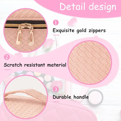 Vista 5 de Bolsa organizadora de esmalte de uñas, bolsa de viaje para esmalte de uñas, organizador de suministros de manicura con capacidad para 30 botellas
