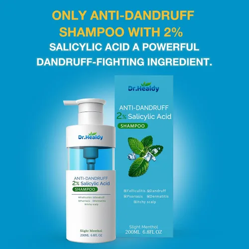 Vista 9 de Champú de ácido salicílico, control de aceite y prevención de la acumulación del cuero cabelludo, 2% de ácido salicílico, alivio contra la caspa