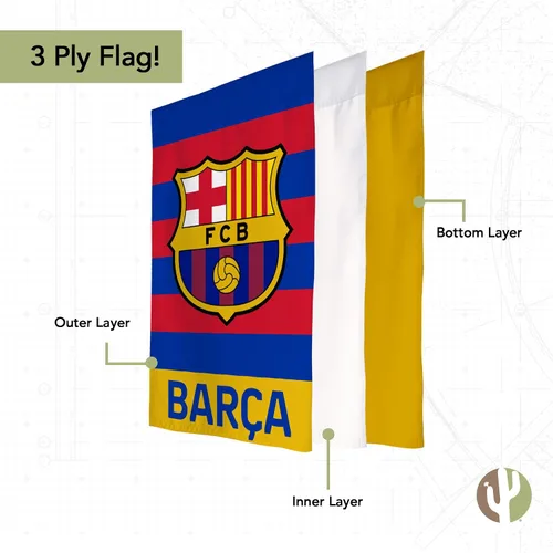 Vista 3 de Desert Cactus Bandera de jardín del FC Barcelona FCB – 19 x 12 pulgadas, bandera de fútbol Barcelona Barça Barça Barça, para exhibición al aire