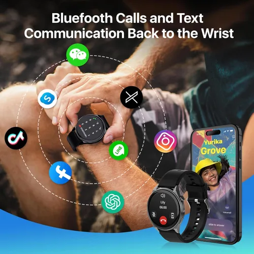 Vista 11 de AI Chatgpt, reloj inteligente para hombre, reloj traductor, rastreador de actividad física con monitor de frecuencia cardíaca y sueño