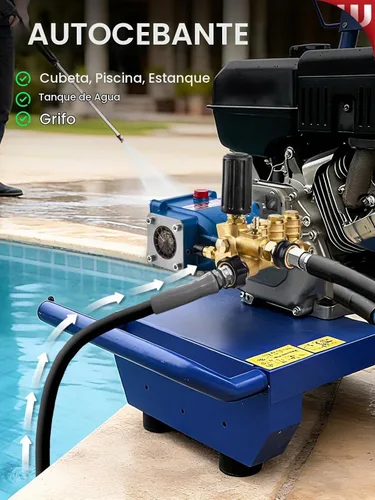 Vista 6 de WOJET Bomba de lavado a presión de émbolo triplex, 3600PSI 2.7GPM, eje de 3/4 pulgadas, autocebante, kit de bomba de repuesto horizontal