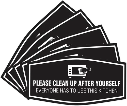 Vista 25 de Signs ByLITA Fancy Please Clean Up After Yourself Everyone Has To Use This Kitchen Sign (Negro) - Pequeño