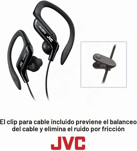 Vista 5 de JVC HAEB75B - Auriculares deportivos con clip (Negro)