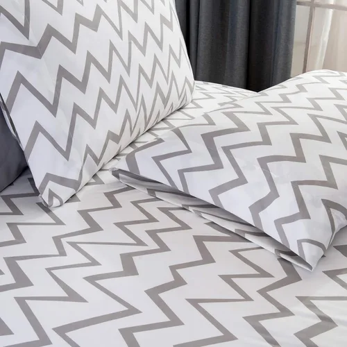 Vista 5 de Elegant Comfort Chevron Pattern Collection - Juego de sábanas de 4 piezas de bolsillo profundo de 1500 hilos, resistente a la decoloración