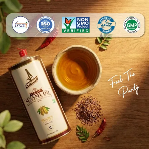 Vista 10 de CHEKKO Aceite de sésamo prensado en frío 100% puro, 1 litro (33 fl oz)