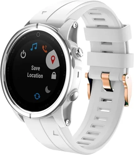 Vista 2 de Correa de reloj Garmin Fenix 6S 5S de 0.787 pulgadas, pulsera para Fenix 6s Pro 5s Plus con hebilla de oro rosa, correas de repuesto rápido