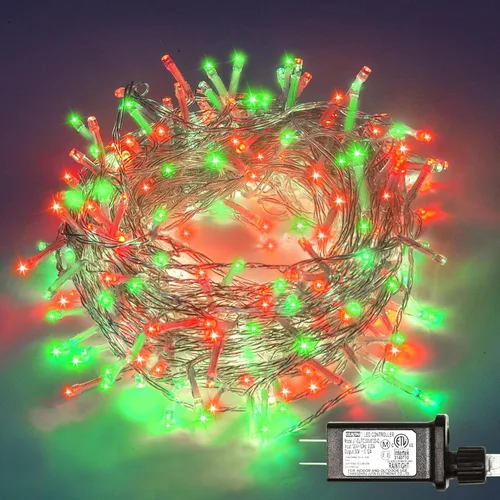 Vista 9 de Cadena de luces rosa para exteriores, decoraciones de San Valentín, 8 modos de luces de hadas de Navidad, enchufe para árbol del dormitorio