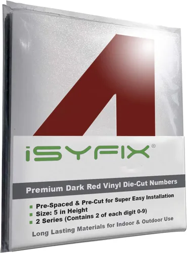 Vista 124 de iSYFIX Calcomanías de Números de Vinilo Verde Manzana – 1.5 Pulgadas Autoadhesivas (2 Juegos) – Calcomanía Premium Troquelada y Pre-espaciada