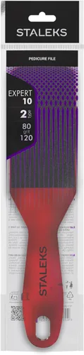 Vista 2 de STALEKS PRO Expert 10 Tipo 2 - Lima de pie de plástico (grano 80/120), herramienta ergonómica de pedicura de doble cara para callos y piel