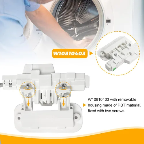Vista 5 de W10810403 W10861642 W10787836 cerradura de tapa de lavadora cabrio (garantía de 15 años) - Reemplazo para whirlpool Cabrio kenmore Serie 600 700