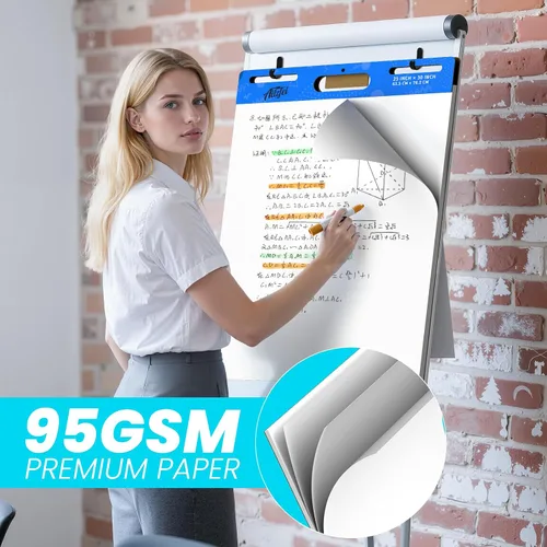 Vista 3 de AILZFEI Sticky Easel Pad 25 x 30 inches Flip Chart Paper for Teachers, Large Self Stick Easel Paper 30 Sheets/Pad, 2 Pad