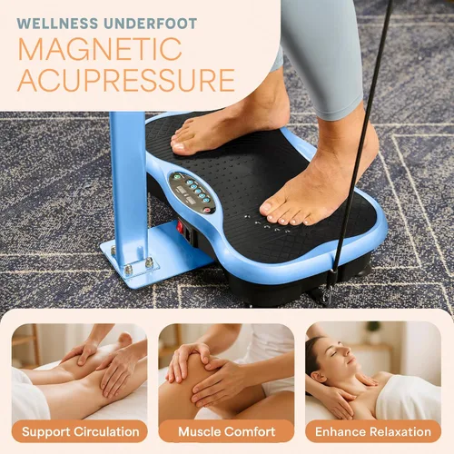 Vista 3 de Lifepro TrimLite Vibration Plate with Handle — Vibration Plate Exercise Machine with 99 Speed Levels, Bluetooth & Magnetic Acupoints — Whole Body